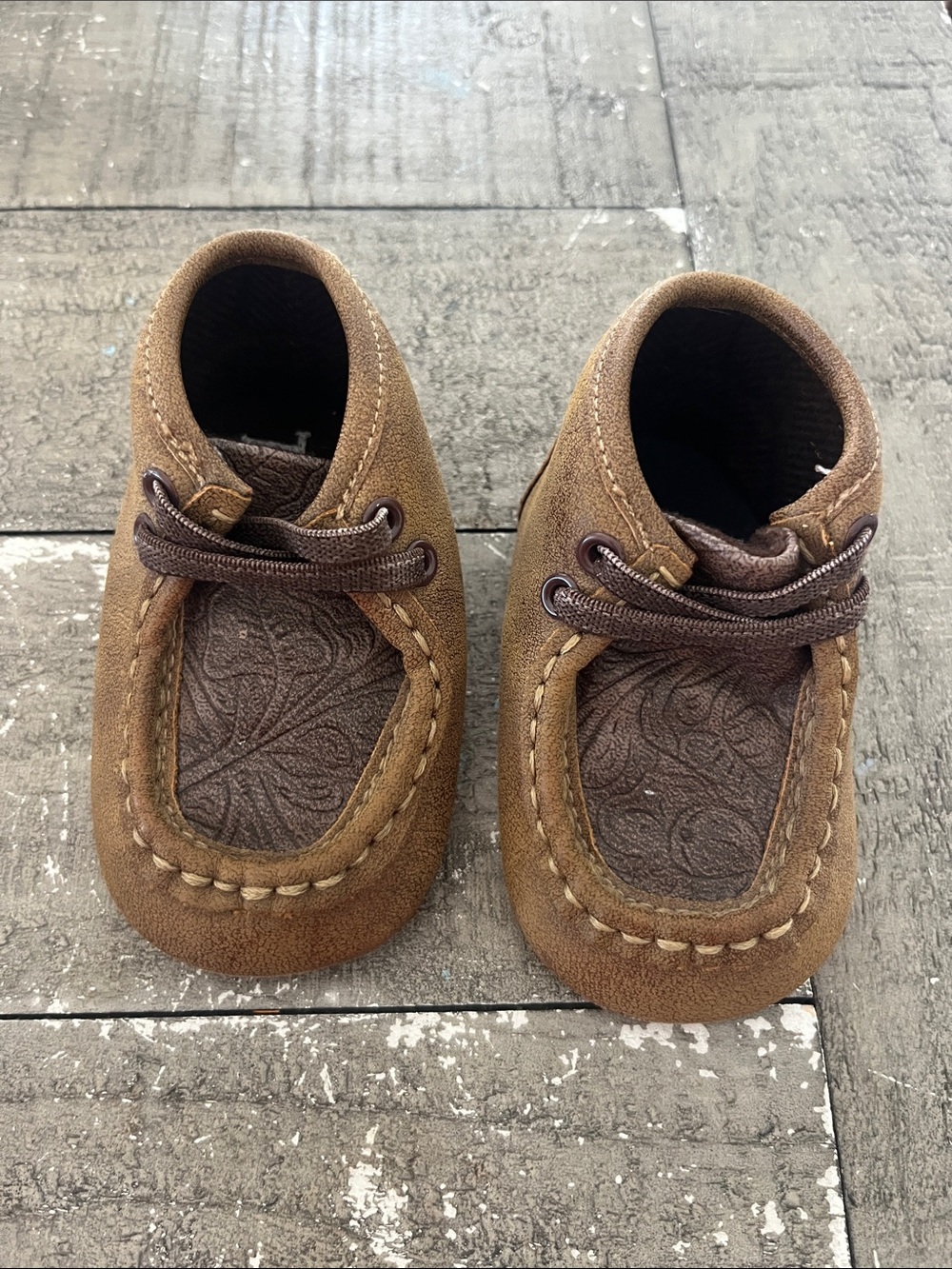 Infant Twisted X Moccasin Slip On Shoe Size 2